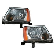 Headlight Assembly Set of 2 - Compatible with 2005 - 2010 Nissan Xterra SE 2006 2007 2008 2009 2012 2013 2014 2015