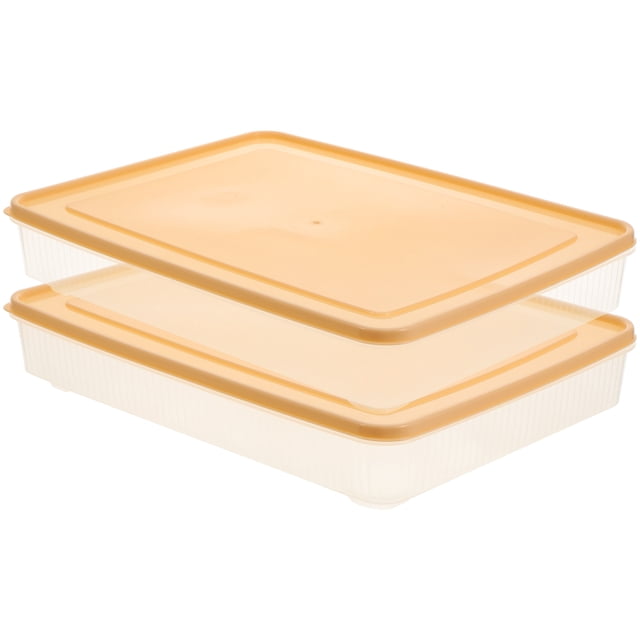 unbranded 2Ud Organizador Apilable Para Huevos De Refrigerador Beige Con Estructura Estable