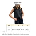 thumbnail image 5 of Camisa sin mangas con volantes de verano Blusa informal de moda de color sólido para el trabajo diario, 5 of 5