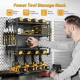 thumbnail image 2 of Power Tool Organizer Wall Mount, Heavy Duty Drill Holder, Garage Tool Organizer and Storage, Suitable Tool Rack for Tool Room, Workshop, Garage, Utility Storage Rack for Cordless Dril, 2 of 12