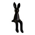 thumbnail image 1 of Escultura decorativa de conejo, estatua ligera de conejo sentado, figura creativa Negro, 1 of 9