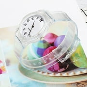 WREESH couleur transparente en plastique PVC bracelet cadran dames mode montre à quartz