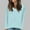 Blue, variant on HOMBOM Fitted Sweaters for Women Coffee V-Neck Long Sleeve Solid Casual Sweaters L
