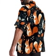 thumbnail image 3 of Squirrel Men's Short Sleeve Beach Shirts Poplin Spread Collar Tops Casual Printed Button Down Summer Unisex, 3 of 6