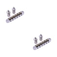 thumbnail image 1 of Sonducket Puentes de silla de montar de rodillos con reemplazo de orificio de poste 2 pernos a juego Bloqueo de cola Pieza de cola 6 cuerdas Plata 2piezas, 1 of 6