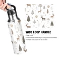 thumbnail image 4 of Yayeee 33oz Insulated Water Bottle Double Wall Stainless Steel with Flip Straw Lid, Christmas Forest, 4 of 7