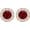Yellow Gold, variant on 1/2 To 4 Carat t.w. Ruby Halo Diamond Earrings Pair For Women Screw Back 14K Rose Gold Lab Grown Diamond 1 Carat