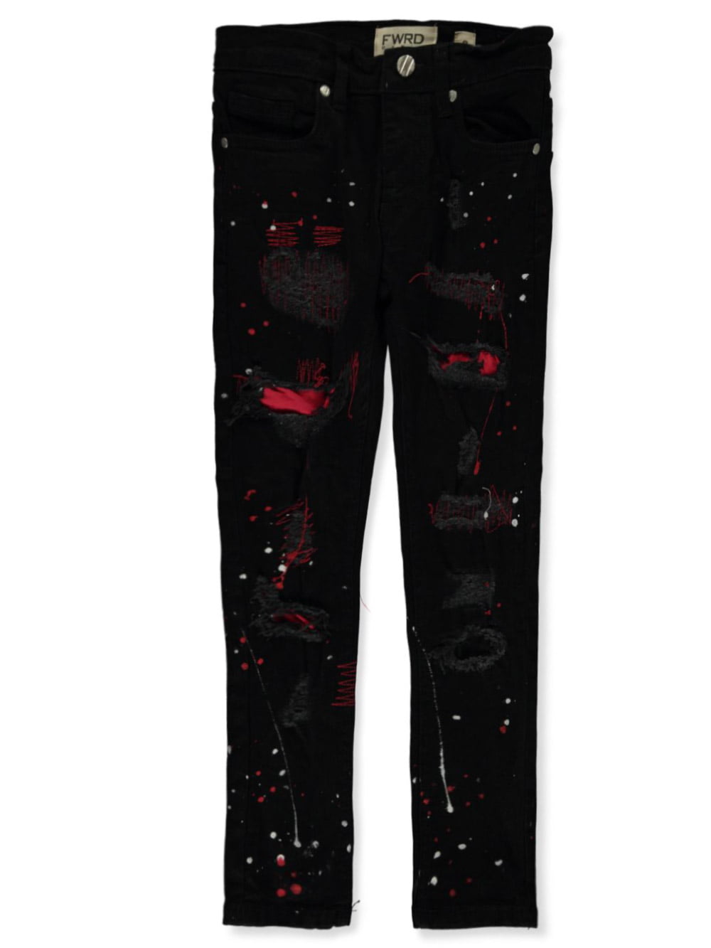 FWRD Boys' Paint Drip Jeans - jet black, 4 (Little Boys) - Walmart.com