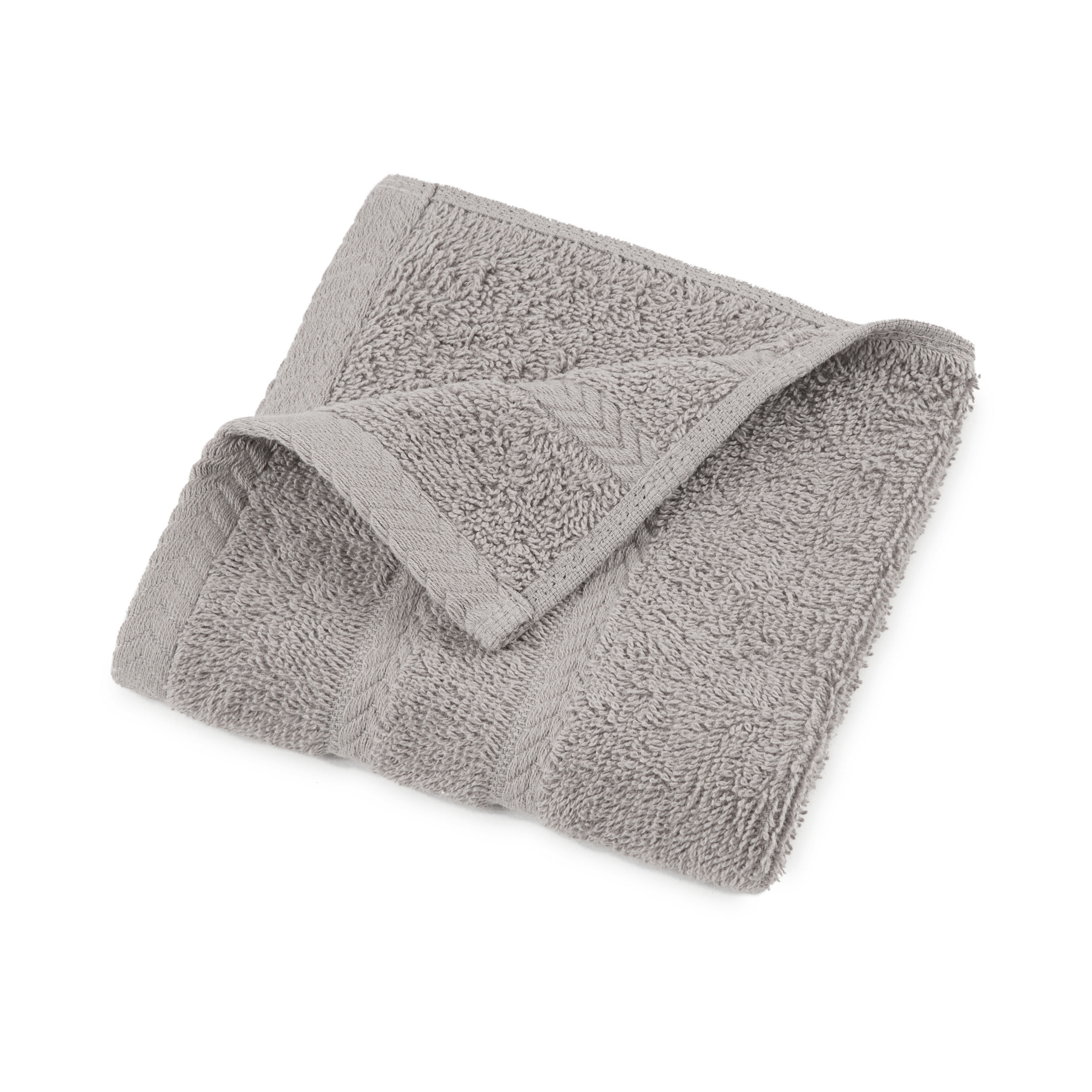 Martex Egyptian Cotton Luxury Washcloth, Light Grey, 13"x13"