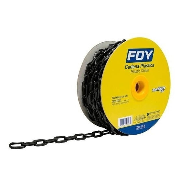 Cadena Plástica SURTEK 6 Mm X 1/4 25 Mt 40 Kg Negra 143423