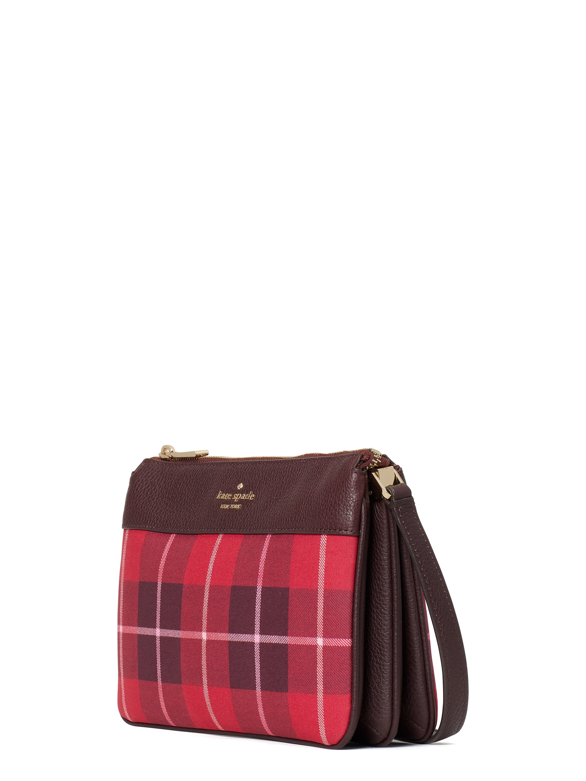 Leila Plaid Triple Gusset Crossbody