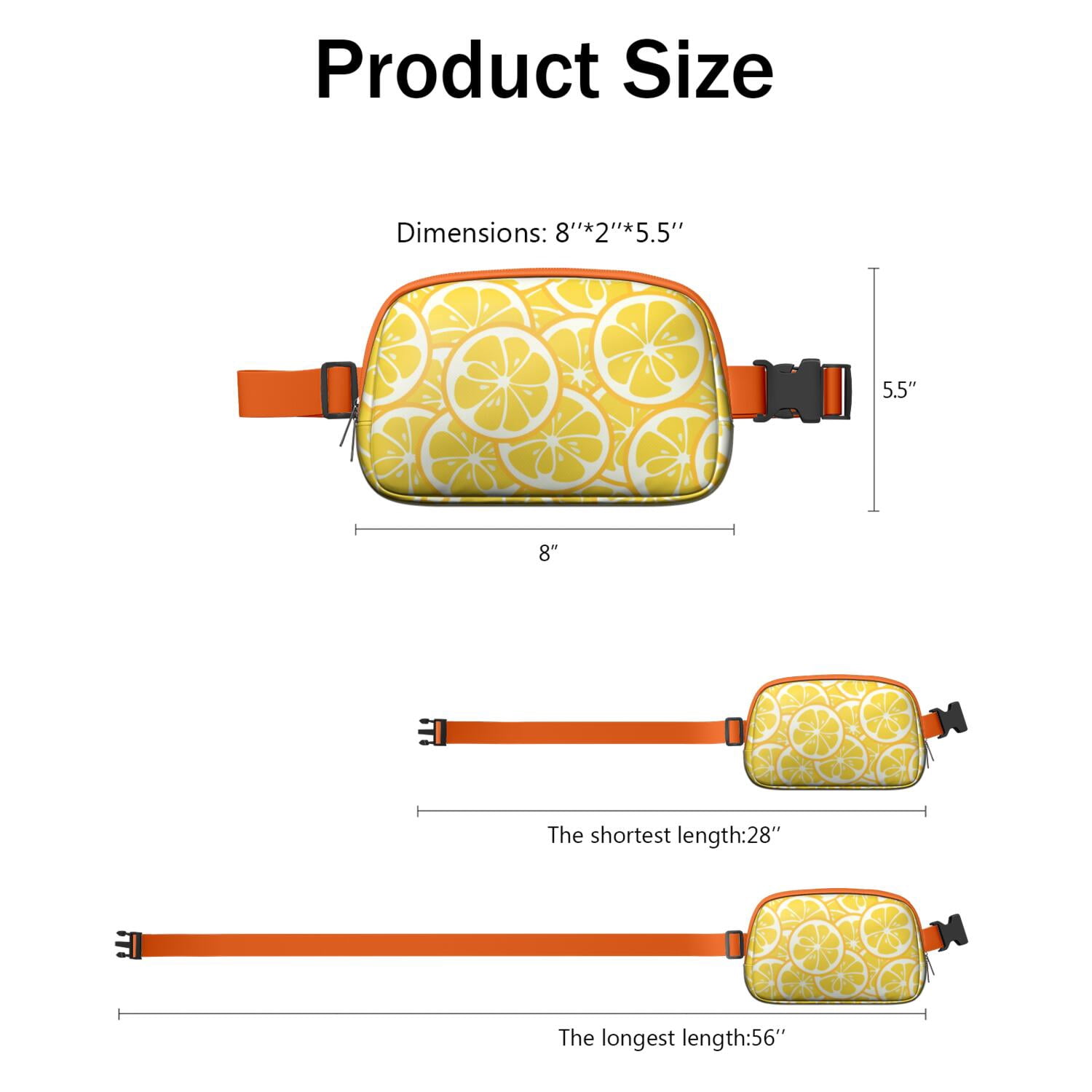 Yellow Lemon Belt Bag – Retro Summer Fruit Fanny Pack for Cute Outfits & Lemon Addicts