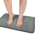 thumbnail image 3 of PiccoCasa 2 Pcs Memory Foam Bath Mat Non Skid Absorbent Soft ,17 x 24 inches Gray, 3 of 6