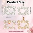 thumbnail image 2 of 4Pcs 2 Colors Rhinestone Shoe Clips Silver Golden Alloy Shoe Decoration Charms Floral Rectangle Detachable Shoe Buckle for Wedding Party High Heels Craft Accessories colorful DIY, 2 of 5