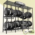 thumbnail image 3 of 76" W Extra Large Closet Organizer,Heavy Duty Clothes Rack 1100lbs,4 Column Metal Wardrobe Rack with 7 Hanging Rods & 10 Shelves,L Shape or Straight Garment Rack for Bedroom,Black, 3 of 7