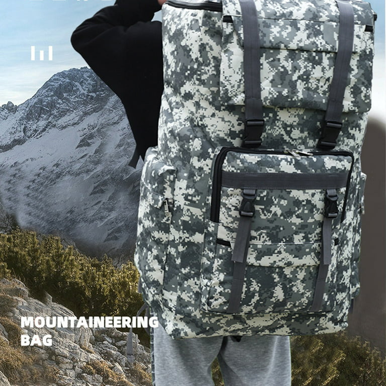 Polyester Black 55L Backpack Trekking Bag, For Camping & Hiking at
