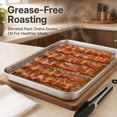 thumbnail image 2 of 11.4” Stainless Steel Baking Sheet with Rack & 7" Kitchen Tongs Set, 430 Pan 304 Rack for Baking Cooking, 2 of 9