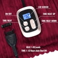 thumbnail image 5 of PEACNNG Electric Heated Blanket Full Size 72”x84”  10 Heat Settings  And 12 Hours Auto-Off  Soft Posh Ribbed Flannel  Machine Washable  Red, 5 of 5