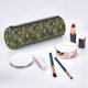 thumbnail image 2 of Disketp Green Skulls Estuche Organizador de Lápices de Cuero, Estuche de Oficina con Cremallera para Bolígrafo y Lápiz, 2 of 6