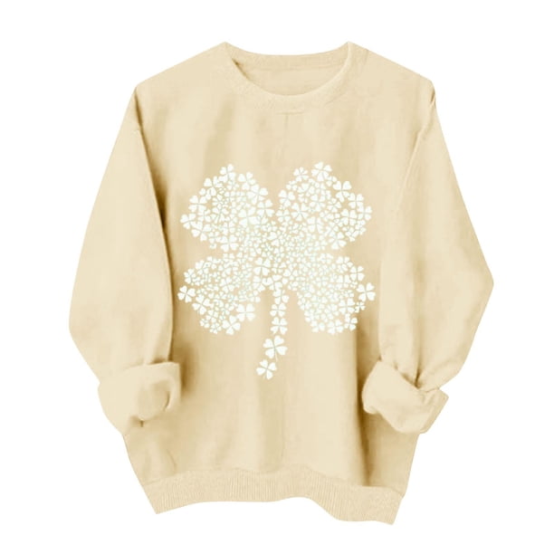 Suéteres de Manga Larga de Mujer Cuello Redondo Suelto Impresión Casual para la Fiesta Del Día de San Patricio Y el Uso Diario