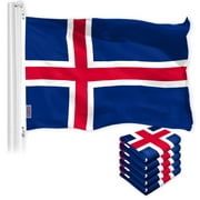 Iceland Icelandic Flag 3x5FT 5-Pack 150D Printed Polyester By G128