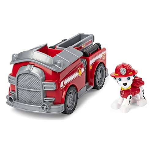 Paw Patrol, Vehículo de Bomberos de Marshall con Figura Coleccionable, para Niños de 3 años en Adelante