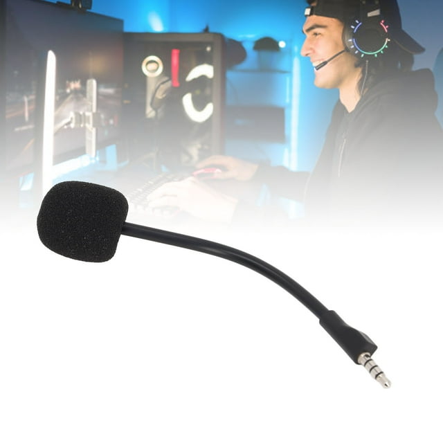 Replacement Game Mic, 3.5mm Headphones Microphone Replacement Silver Plated Jack for Accessory