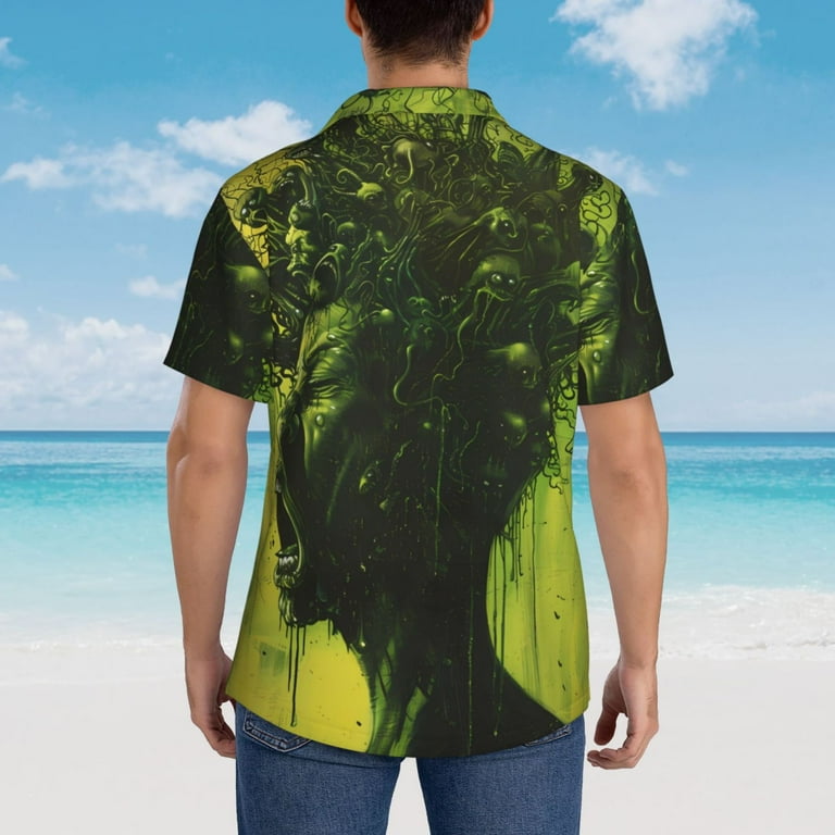 horror dress shirts Camp Crystal Lake Jason Friday The 13th Work Shirt Halloween Horror Fan Shirt L