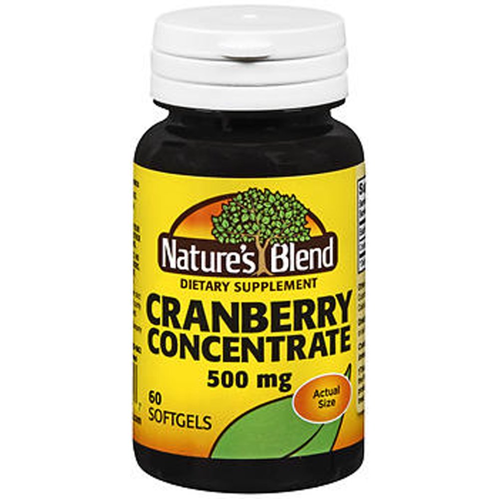Nature's Blend Cranberry Concentrate Softgels, 500 mg, 60 Count
