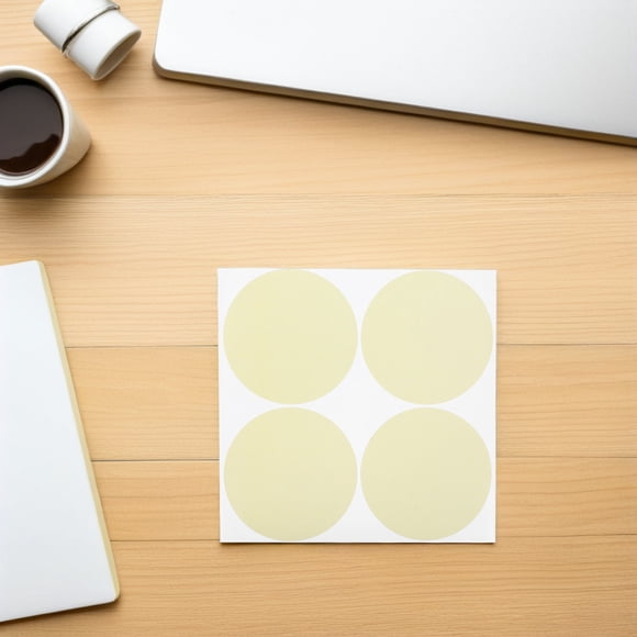 HONMEET 200pcs Round Sticker Paper Beige for Office Home Classroom Color Coding