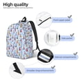 thumbnail image 3 of Disketp Sailboats And Seagulls print Canvas Backpack Lightweight Travel Daypack Student Rucksack Laptop Backpack-Small, 3 of 5
