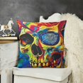 thumbnail image 2 of SHANXI Throw Pillow Covers Gorgeous Skull Gothic Fantasy Square Pillowcases for Home Decor Sofa Car Bedroom Pillow Cases 12x12in, 2 of 5