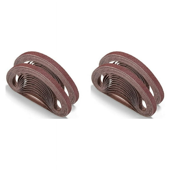 Sanding Belt 48 Pack 1/2 X 18 Inch Aluminum Oxide Air File Sander Belt Assortment,Belt Sander Tool for Woodworking