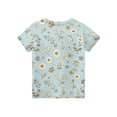 thumbnail image 6 of Girls Cute Summer Tops Size 6-7 Casual Short Sleeve Crew Neck Girls Shirts Funny Daisy Printed T-Shirts Girls Clothes Tunic Tops Blue 11-12 Years, 6 of 6