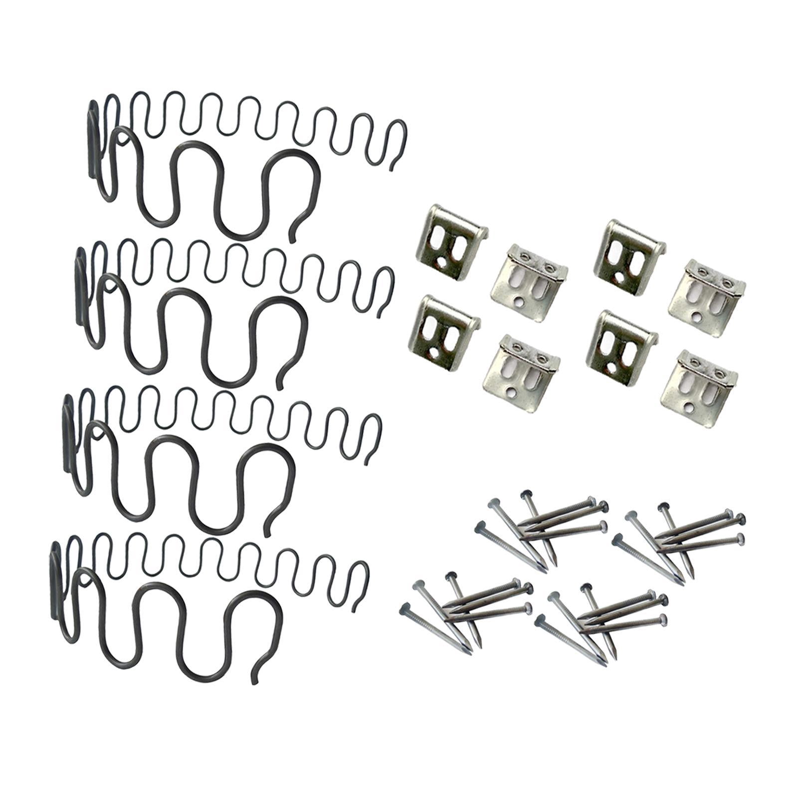 Uxcell 3-Pack Upholstery Spring Replacement Kit – 35.4” Sagging Cushion Repair Set With Clips & Nails For Sofas, Chairs & Recliners