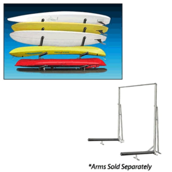 69" Silver Solid Storage Rack Frame for Kayak