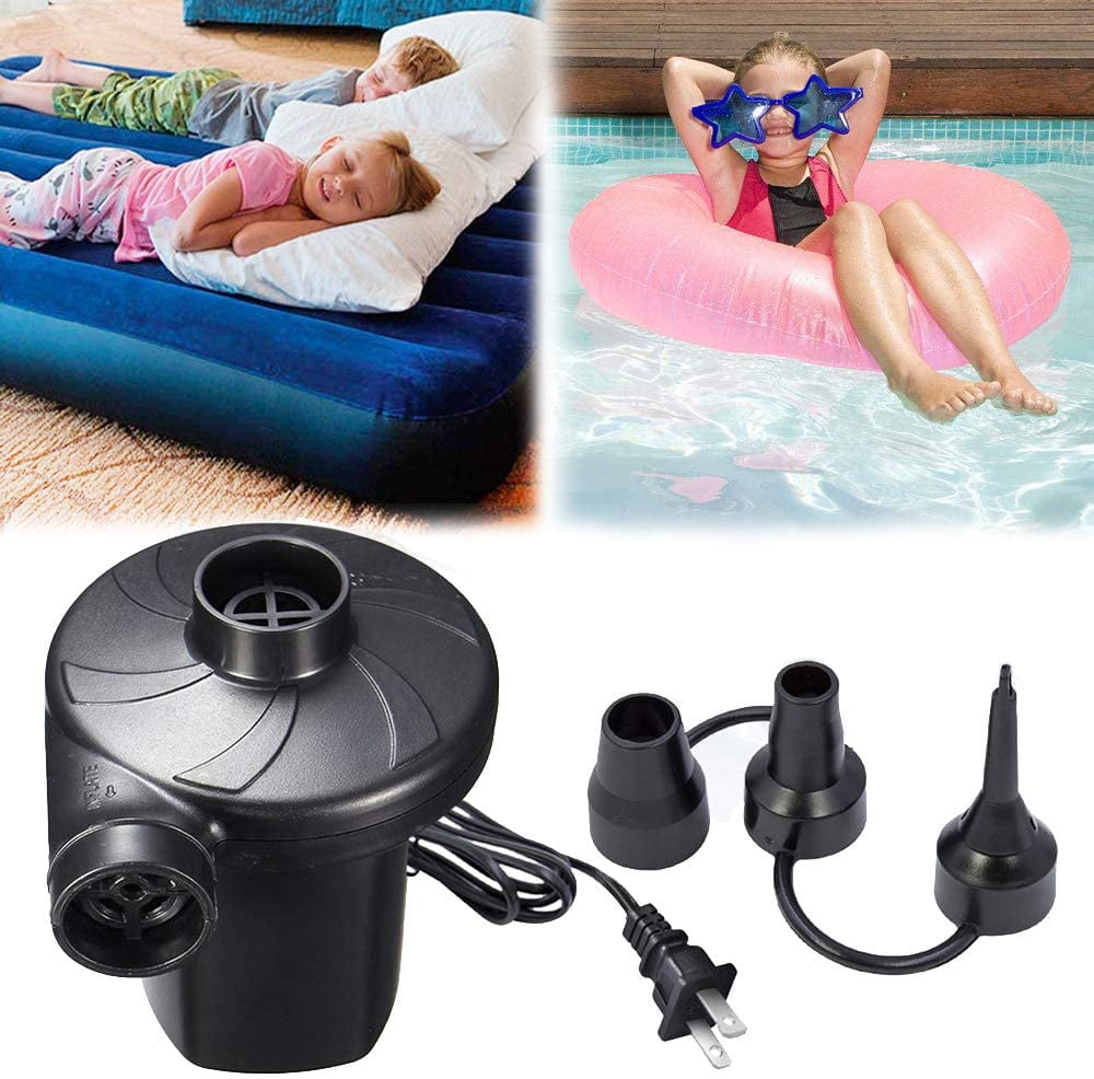 Fast Inflation 150W Electric Air Pump Camp Inflatable Airbeds Paddling Pool Toys 