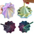thumbnail image 2 of 3D Printing Expanded Sensory Fidget Star Model Visual Illusion Hexagon Whirling Spiral Ornaments Stress Relief Board Game, 2 of 5