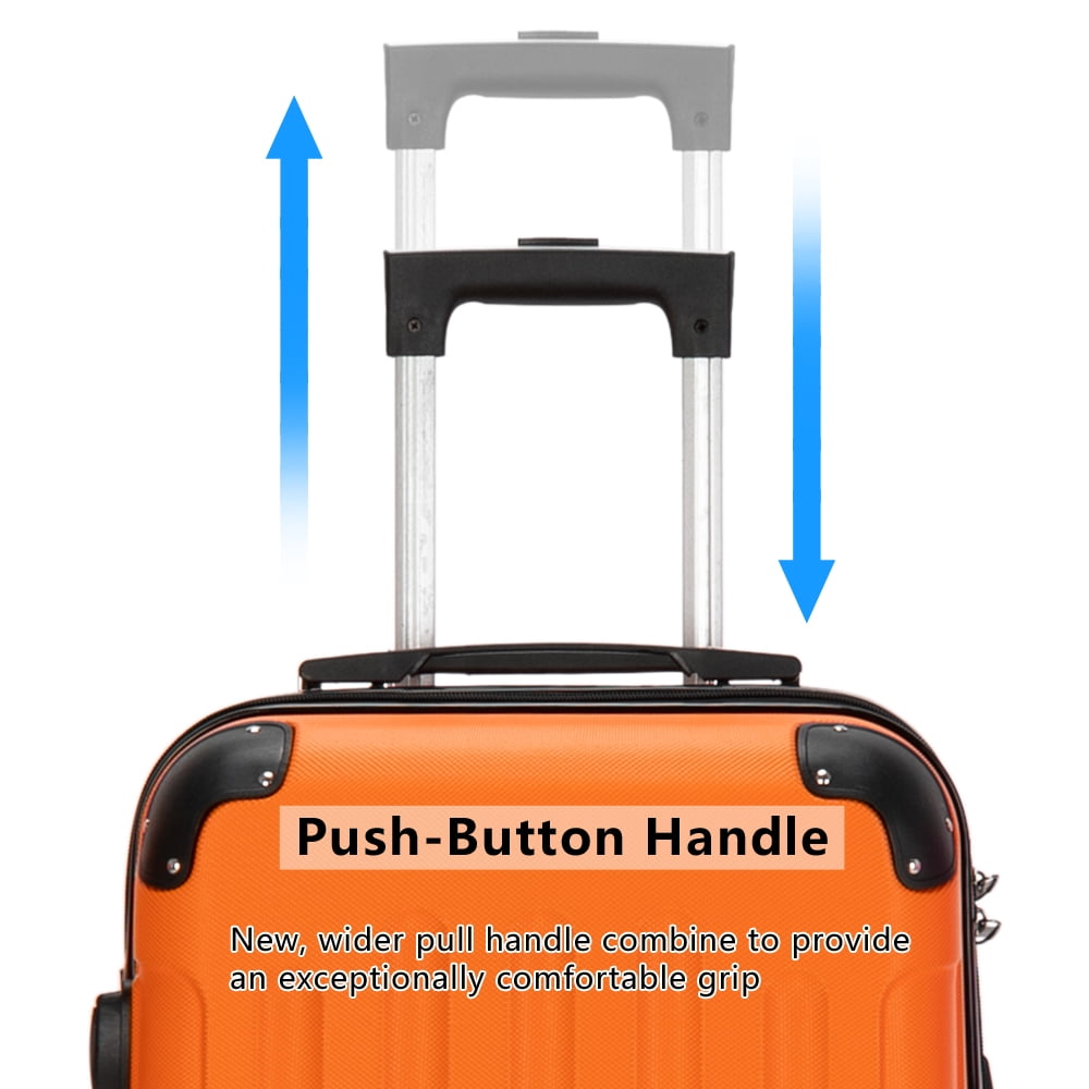 orange carry on suitcase