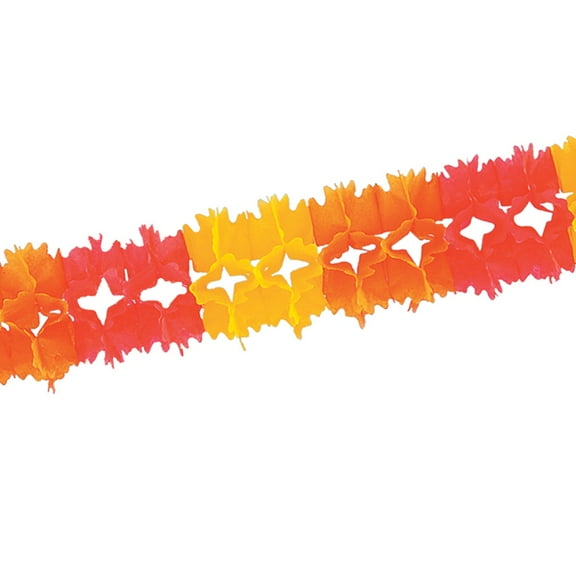 Beistle Club Pack of 12 Golden Yellow, Orange and Red Festive Pageant Garland Decorations 14.5'