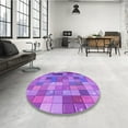 thumbnail image 3 of Ahgly Company Indoor Rectangle Patterned Heliotrope Purple Area Rugs, 6' x 9', 3 of 6