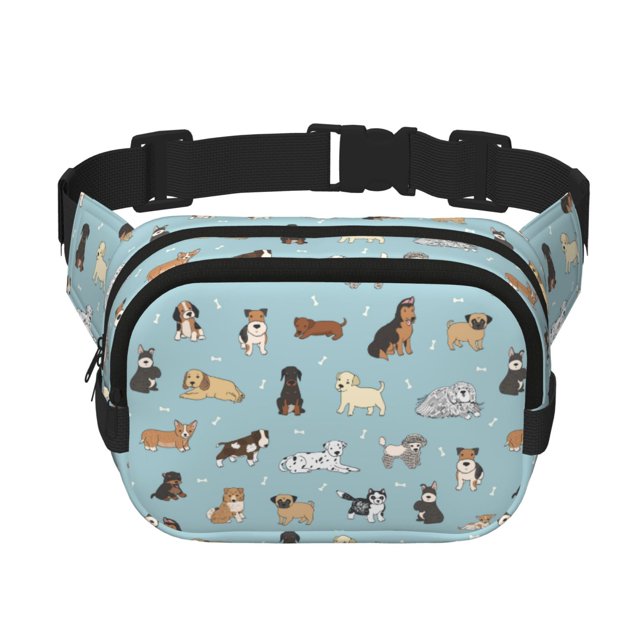 Easygdp Dog Pets Fanny Packs para Mujeres y Hombres, Bolsa de Cinturón, Bolsos de Cruz para Trabajo/Correr/Senderismo