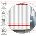 thumbnail image 4 of Striped Shower Curtain for Bathroom Minimalism Style Shower Curtain Set Red and White Stripes Shower Curtains Dormitory Cubicle Waterproof Fabric Shower Curtain with Hooks 72x72 Inches, 4 of 6
