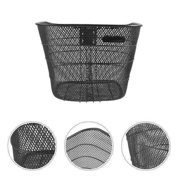 Worgeous Bike Vegetable Basket Metal Black Storage 1Pcs