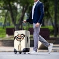 thumbnail image 3 of HELLHERO Stylized Dog Red Glasses Dustproof Luggage Cover for Traveler, All Size Unique Easy Washing Luggage Suitcase Covers, 3 of 7