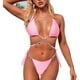 thumbnail image 2 of YAUASOPA Conjunto de bikini de diamante brillante de 2 piezas para mujer Tankini sexy sujetador traje de baño Praty traje de baño, 2 of 4