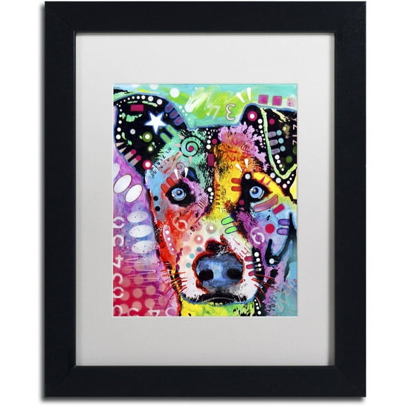 Trademark Fine Art "Flipped" Canvas Art by Dean Russo, White Matte, Black Frame