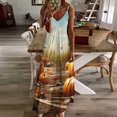 thumbnail image 3 of Thanksgiving Pumpkins Sleeveless Dress Woman Fashion Long Dresses Women's Summer Suit Dress Summer 2025 Women, 3 of 7