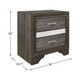 thumbnail image 5 of Lexicon Luster 3-Drawers Contemporary Wood Nightstand in Gray and Silver Glitter, 5 of 6