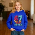thumbnail image 4 of Chandail à Capuche pour Garçons avec Imprimé Graphique, chandail à Manches Longues, Veste Athlétique Décontractée pour Enfants, Jeunes, Activités Extérieures, Coupe Confortable, 4 of 7